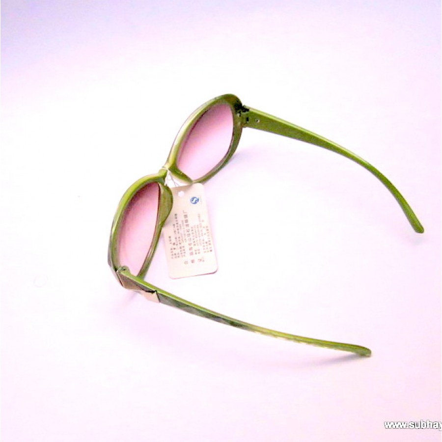 Sunglasses For Her Green & Silver Frame / Black Gradient Lenses SG-11